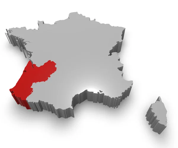 Aquitaine administrative region — Stock Photo, Image