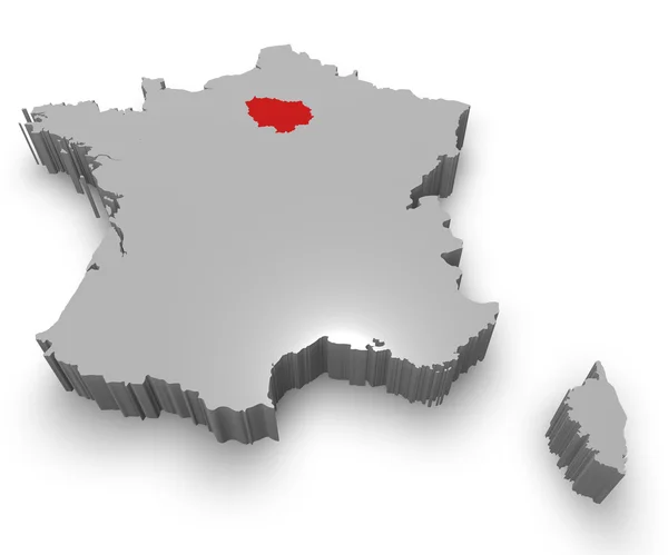 Verwaltungsbezirk île-de-france — Stockfoto
