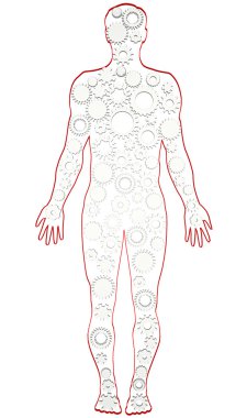 adam siluet insan vücudu