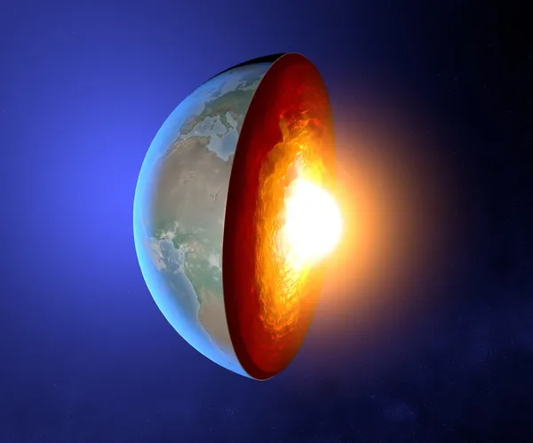 Earth 's core, Earth, world, split, geophysics — стоковое фото