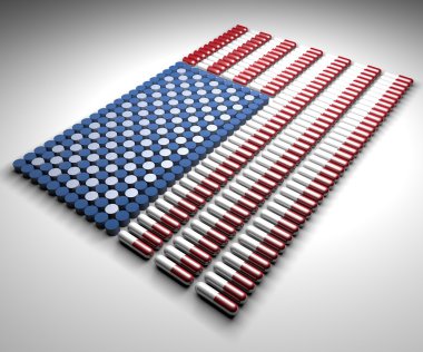Amerikan bayrağı şeklinde hap ve kapsül