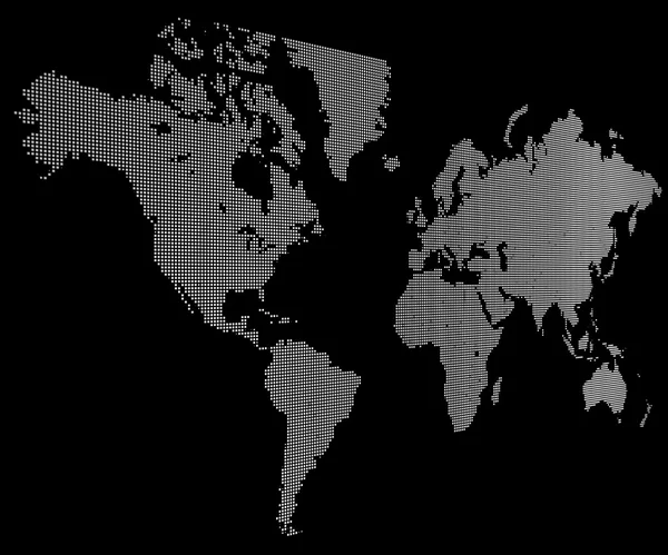 Digitale wereldkaart — Stockfoto