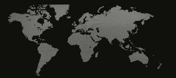Cyfrowa mapa świata — Zdjęcie stockowe