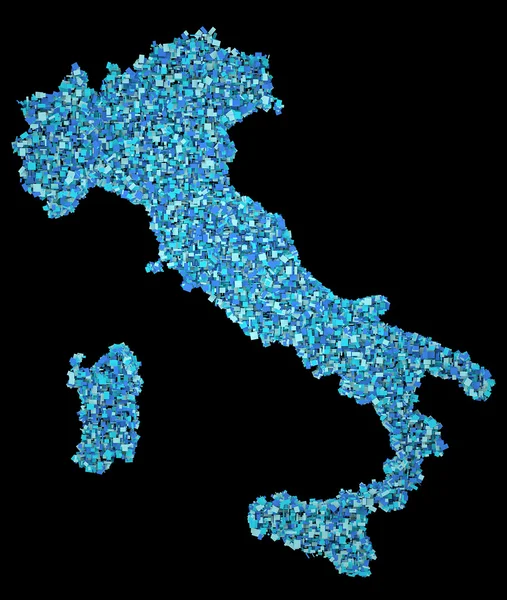 3D mapa Itálie — Stock fotografie