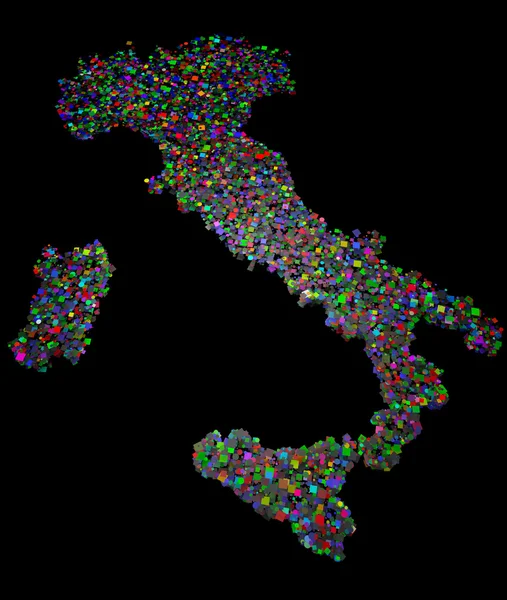 イタリア地図 — ストック写真