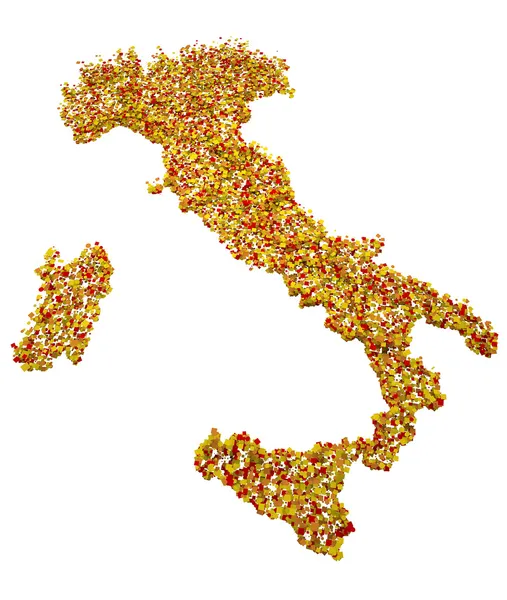 Mapa de Italia —  Fotos de Stock