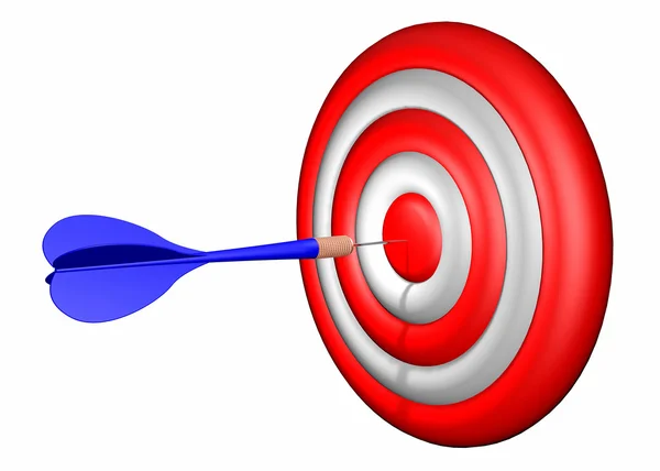 Dart hitting a target — Stock Photo, Image