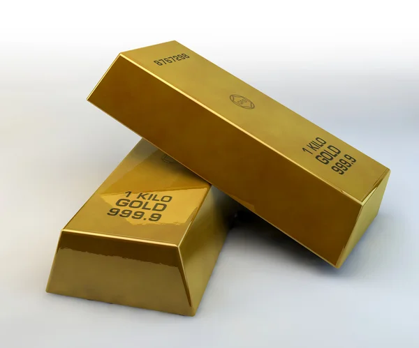 Two Gold bars — Stock Photo, Image