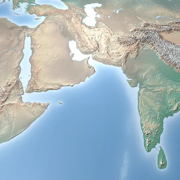 Карта Близького Сходу — стокове фото