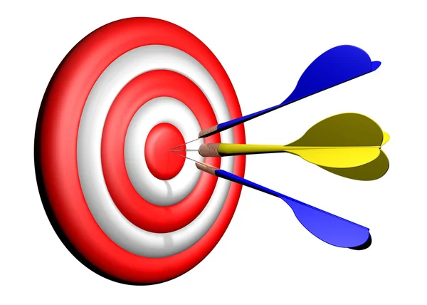 Darts target shooting — Stock Photo, Image