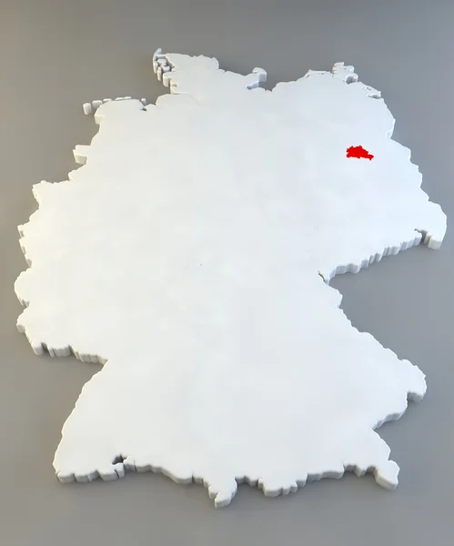 Berlin deutschland karte mit regionen — Stockfoto