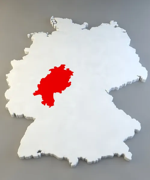 Alemania mapa con regiones —  Fotos de Stock