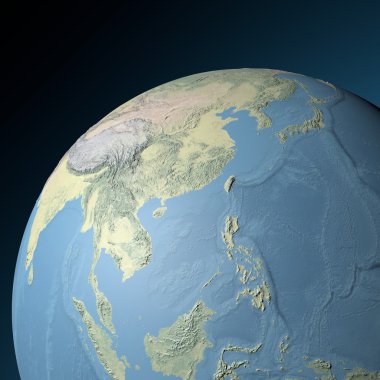 dünya toprak küre arktik, doğu asya