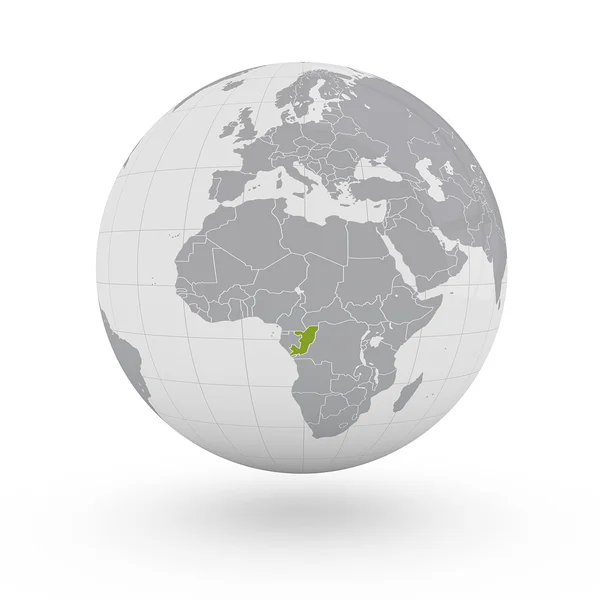 刚果在地球上 — 图库照片