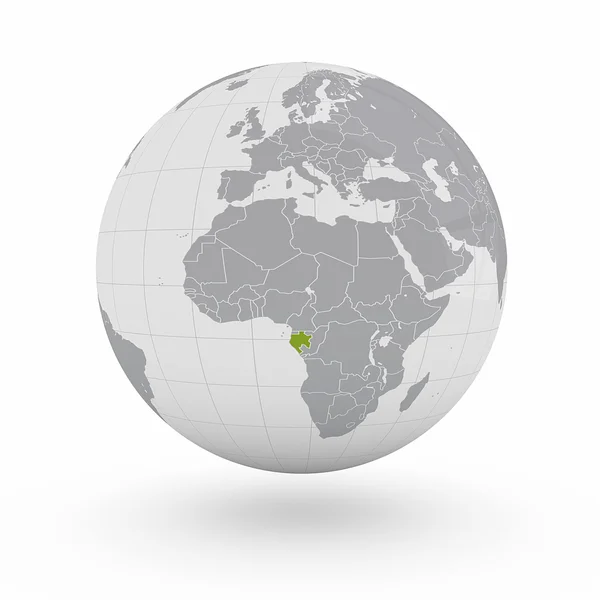 Gabon sul globo — Foto Stock