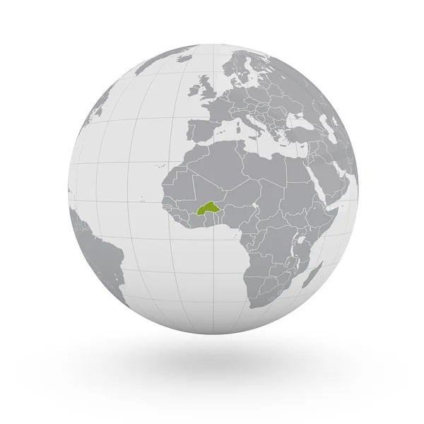 Burkina faso Globe — Stok fotoğraf