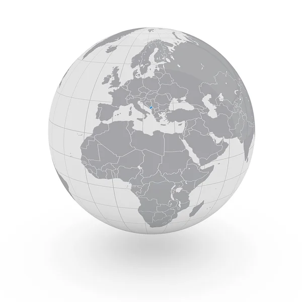 Dünya üzerinde Karadağ — Stok fotoğraf
