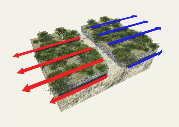Тектонічні плити — стокове фото
