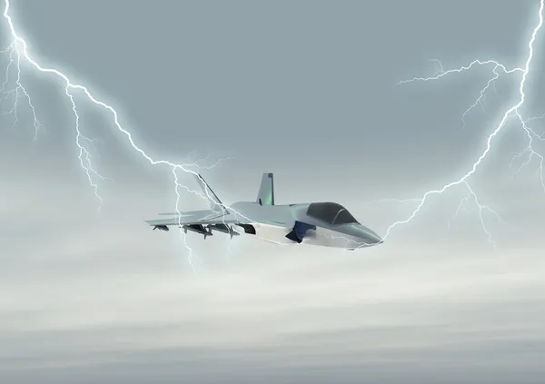 Реактивний літак винищувач f-35 — стокове фото