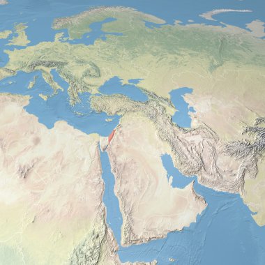 Avrupa, Asya ve Ortadoğu Haritası.
