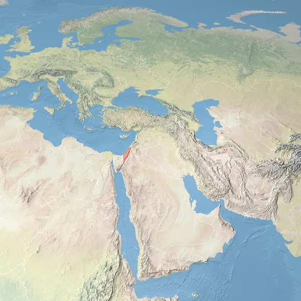 Mapa Evropy, Asie a Středního východu. — Stock fotografie