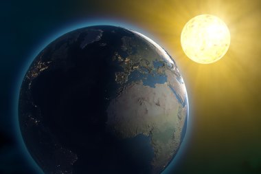 Dünya Asya dünya uzay güneş