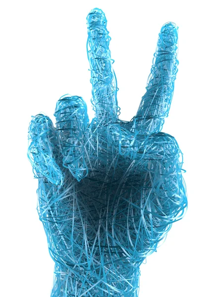 Frieden, Sieg, Handbewegung — Stockfoto