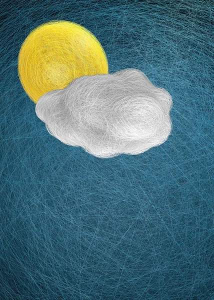 Солнце и облака в небе — стоковое фото