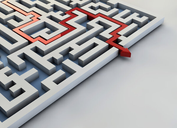 Labyrinth path arrow