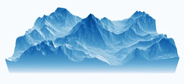 K2の衛星ビュー ヒマラヤの救援山 世界で2番目に高いカラコルム山脈の8 611Mの頑丈なピーク 3Dレンダリング — ストック写真