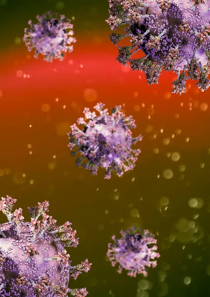 Variante Vírus Coronavírus Proteína Pico Omicron Covid Visto Microscópio Sars — Fotografia de Stock