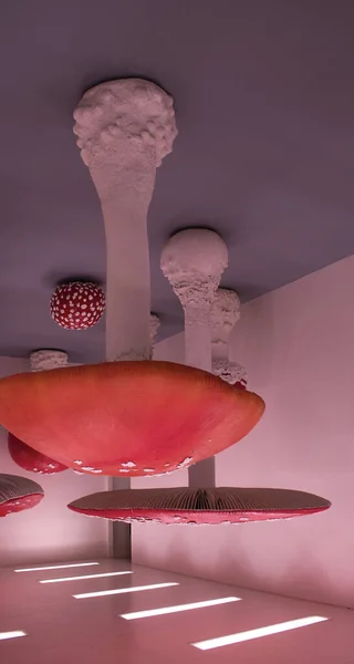 Milan Italy 2021 Details Upside Mushroom Room Part Project Synchro — Stock Photo, Image