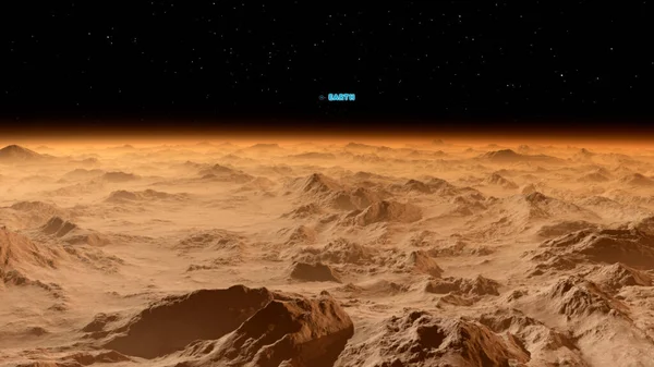 View Earth Mars How Earth Seen Red Planet Martian Atmosphere — Stock Photo, Image