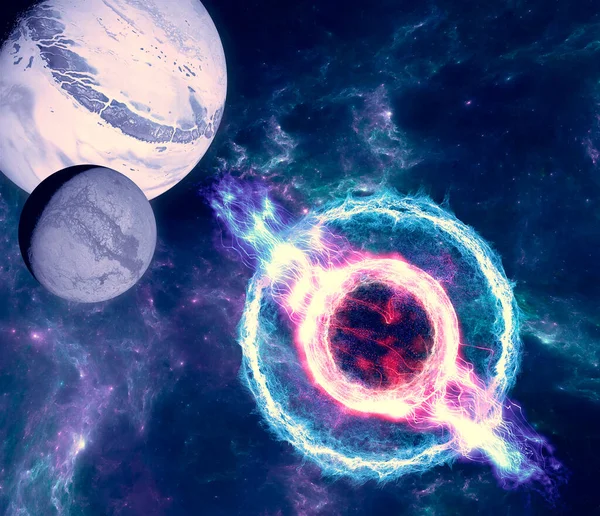 Magnetar Tipo Estrella Neutrones Que Cree Que Tiene Campo Magnético — Foto de Stock