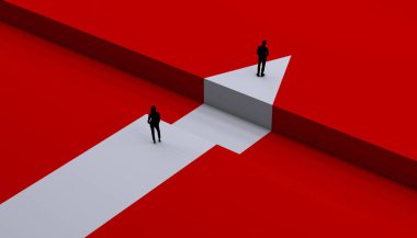 Sosyal boşluk, cinsiyet farkı. Erkek ve kadın kariyeri. Boşluk. Kendini iş dünyasında fark etmek. Kavram. Zorluk ve başarı. İşteki iniş çıkışlar. 3d oluşturma