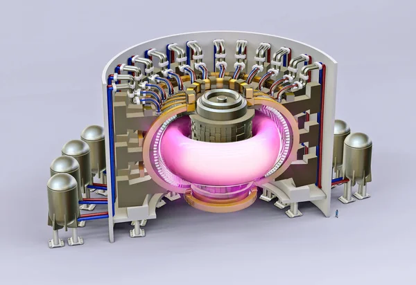 Reator Fusão Nuclear Jet Energia Produzida Graças Fusão Átomos Processo — Fotografia de Stock