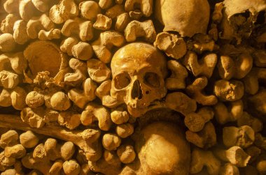 Altı milyondan fazla insanın kalıntılarını barındıran Paris 'in yeraltı mezarları. Kafatası ve kemiklerle ilgili detaylar. Fransa