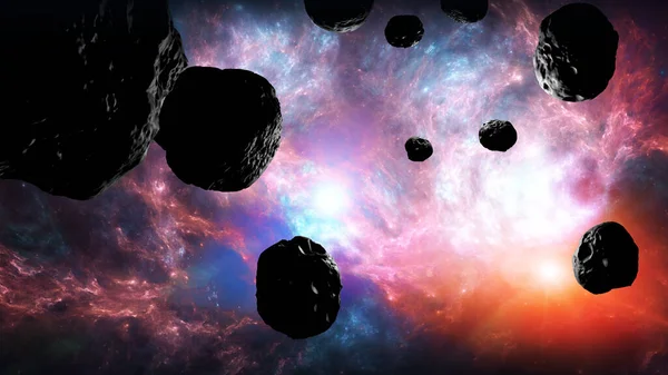 Utforskning Nya Världar Rymd Och Universum Nya Galaxer Planeter Motljus — Stockfoto
