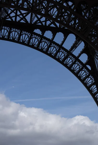 Paris France 2022 Details Art Nouveau Friezes Eiffel Tower Metal — 스톡 사진