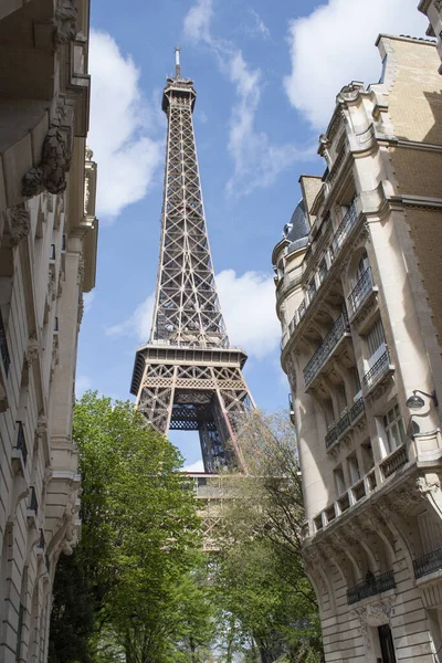 Paris France 2022 Buildings Rue Buenos Aires View Eiffel Tower — 스톡 사진