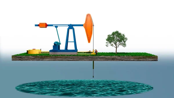 Εξόρυξη Πετρελαίου Από Έδαφος Μηχανήματα Που Χρειάζονται Για Σκάψουν Και — Φωτογραφία Αρχείου