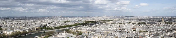 Paris France Europe Air View Top Eiffel Tower River Seine — стокове фото