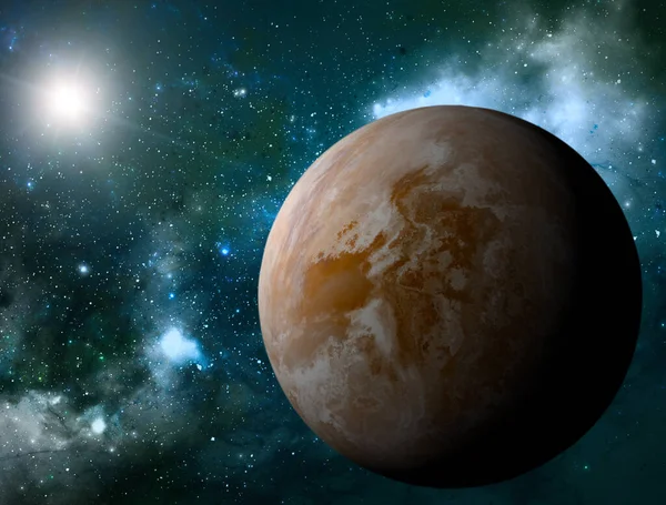 Badanie Nowych Światów Przestrzeni Wszechświata Nowych Galaktyk Planety Podświetleniu Egzoplanety — Zdjęcie stockowe