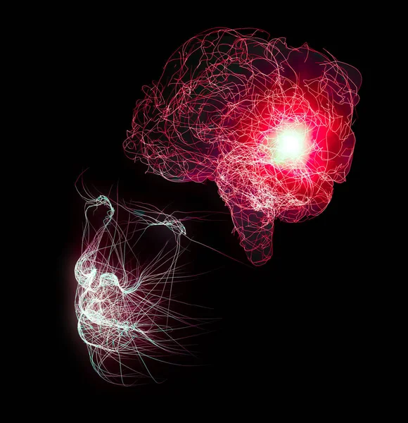 Wie Das Gehirn Funktioniert Synapsen Und Neuronen Verbindungen Achten Sie — Stockfoto