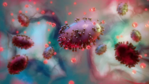 Neštovice Neštovice Virus Viděný Pod Mikroskopem Pohotovost Oblasti Veřejného Zdraví — Stock fotografie