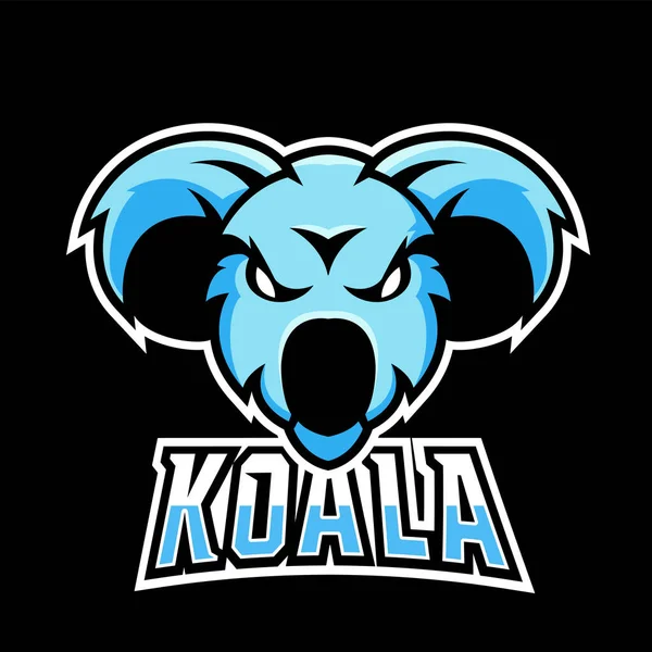 Koala Esporte Esport Modelo Logotipo Mascote Jogos Para Sua Equipe —  Vetores de Stock