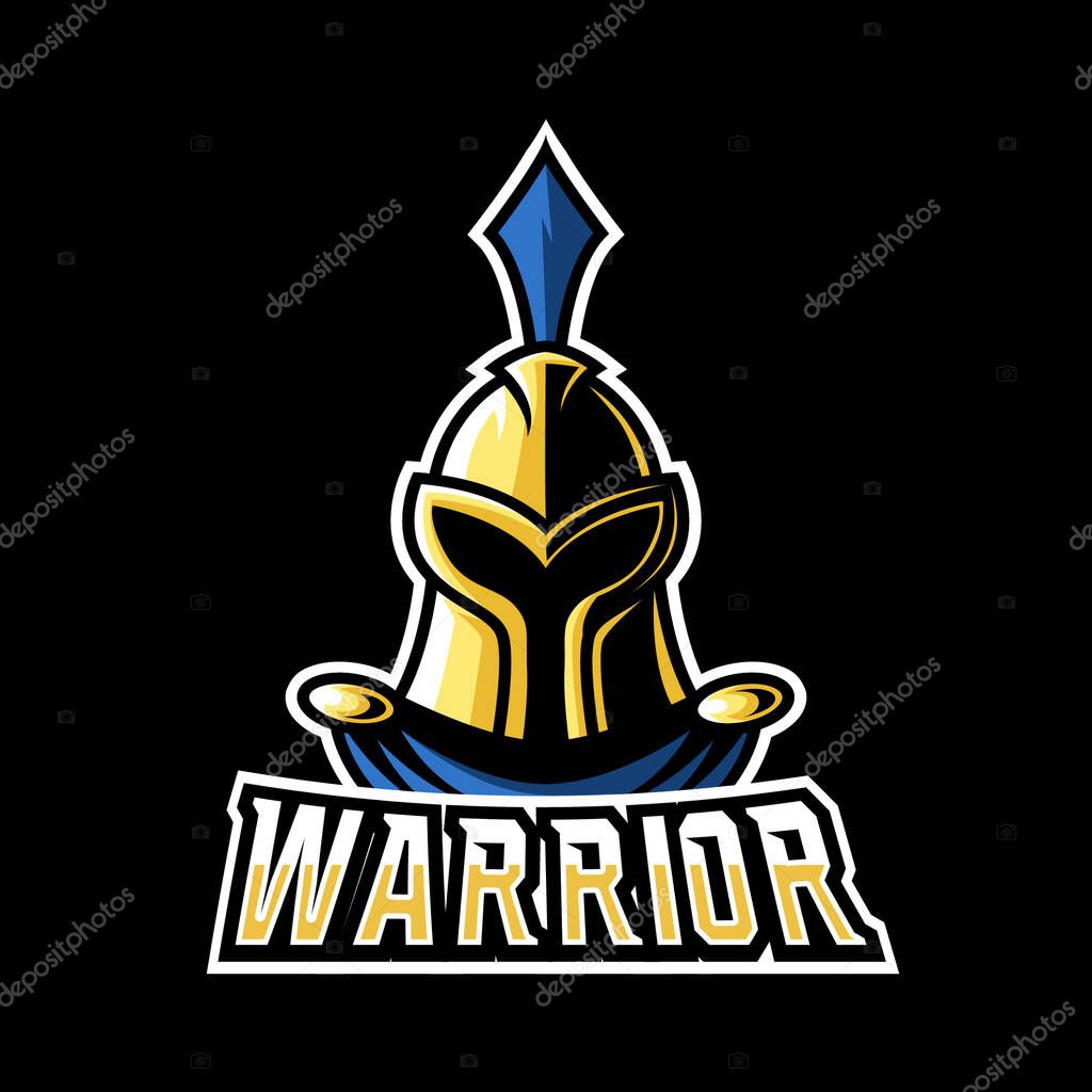 Warrior spartan roman knight sport gaming esport logo template