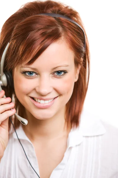 CSR: Front View of Pretty Customer Representative — Stock Photo, Image