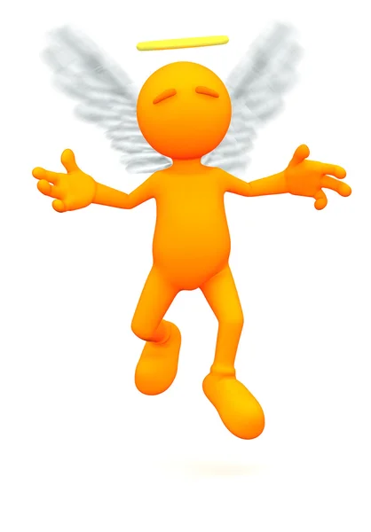 3d Guy: Angel Flying in Air — Stock Photo, Image