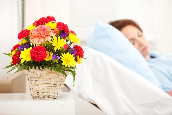 Hospital: Focus on Get Well Bouquet — Stock Photo, Image